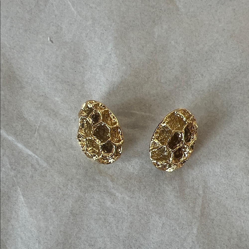 Mignonne Gavigan Gold Honeycomb Earrings